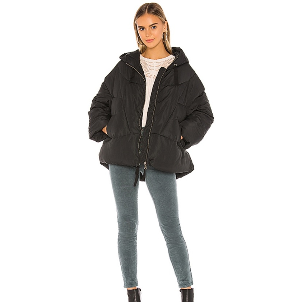 NWT Free People Black Hailey Puffer Jacket